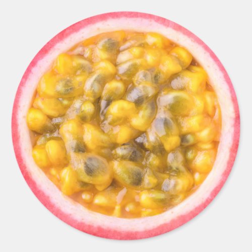 Passion fruit classic round sticker