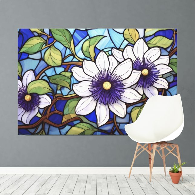 Passion fruit flower Tropical XL art Canvas Print (Creator Uploaded)