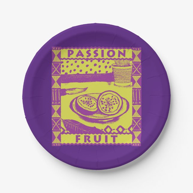 Passion Fruit Paper Plates (Front)