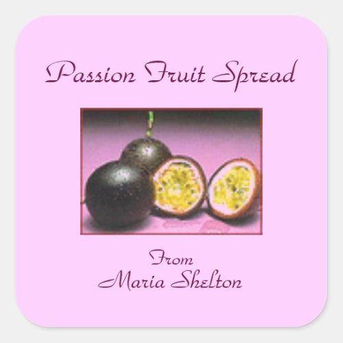 Passion Fruit Preserves Canning Label Custom