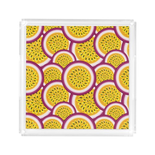 Passion fruit slices acrylic tray