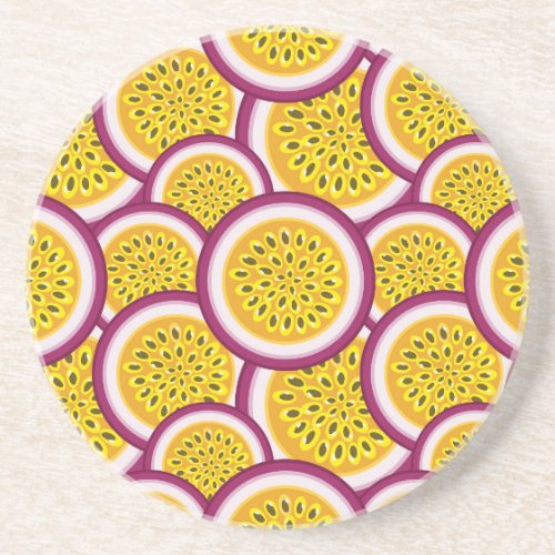 Passion fruit slices coaster