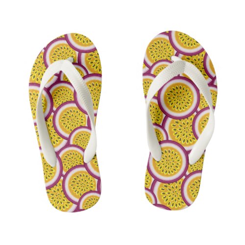 Passion fruit slices kids flip flops