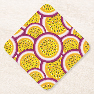 Passion fruit slices paper coaster