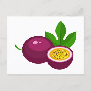Passion fruit slices postcard