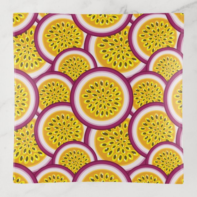 Passion fruit slices trinket tray (Front)