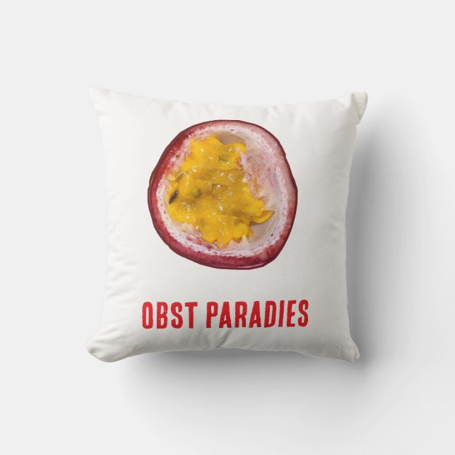 Passion Fruit Throw Pillow (Front)