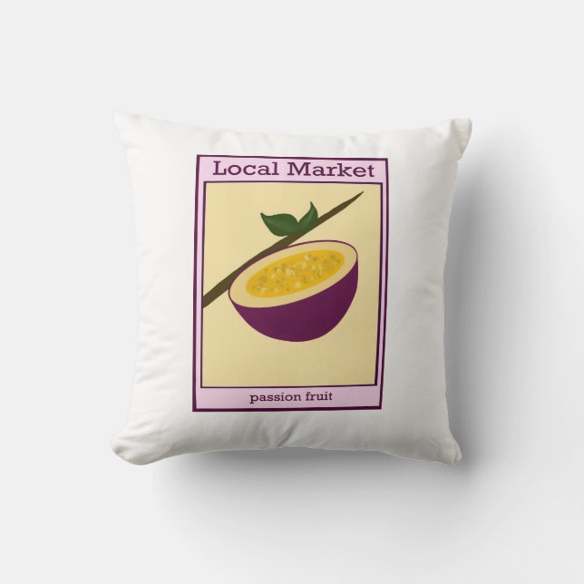 Passion Fruit  Throw Pillow (Front)