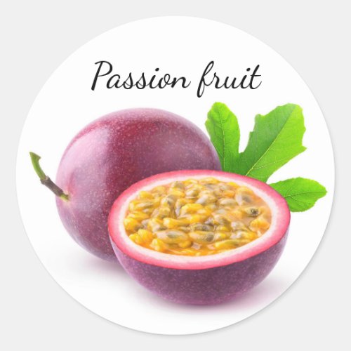 Passion fruits classic round sticker