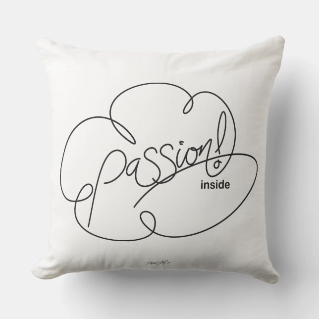 PASSION inside - Bold CloudS Throw Pillow (Front)
