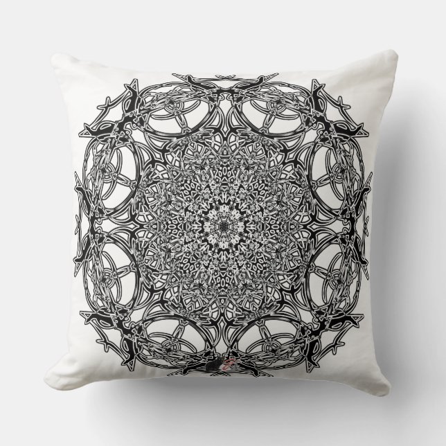 Passion Octa Glyph Throw Pillow (Front)