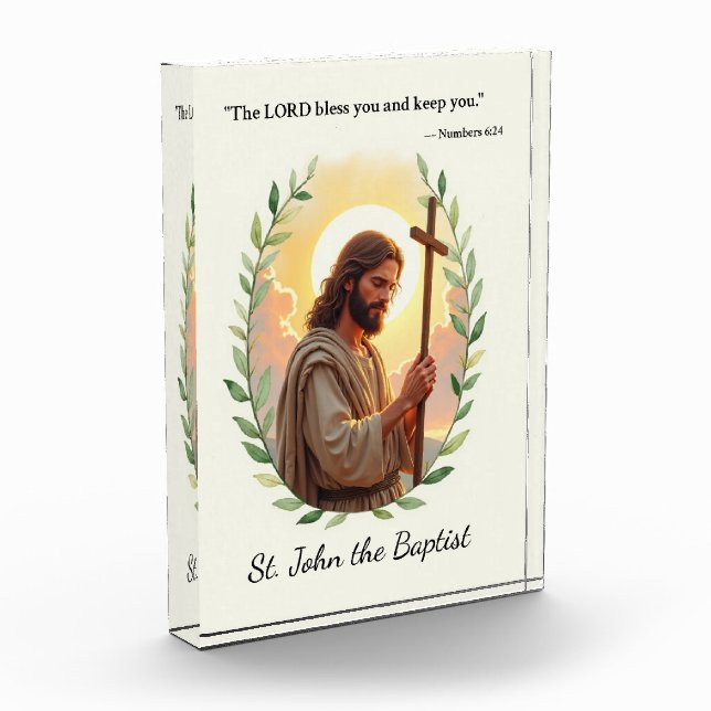 Passion of St John the Baptist God's Peace Acrylic Award (Left)