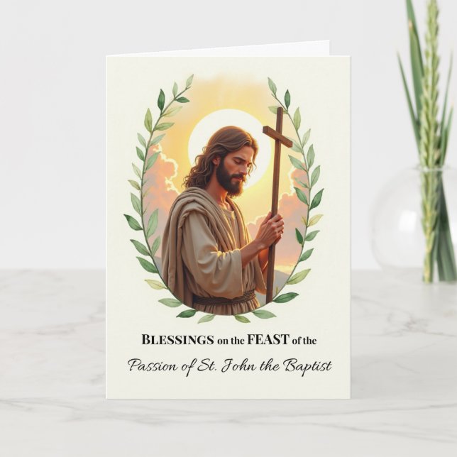 Passion of St John the Baptist God's Peace Card (Front)