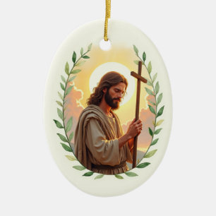 Passion of St John the Baptist God's Peace Ceramic Ornament
