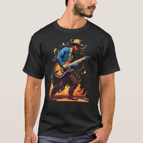 Passion On Fire Fiery Guitar Solo Tee