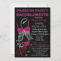 Passion Party Bachelorette, Lingerie Shower Invite