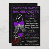 Passion Party Bachelorette, Lingerie Shower Invite (Front/Back)