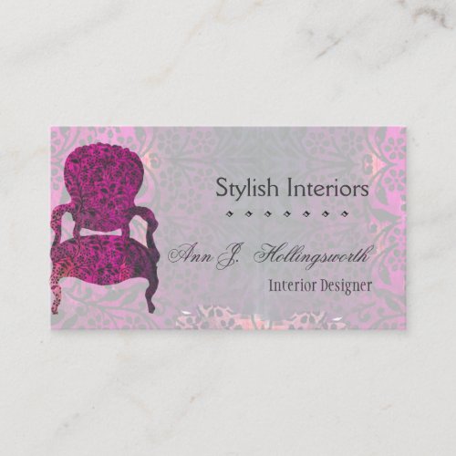 Purple Chair Template Business Card Templates