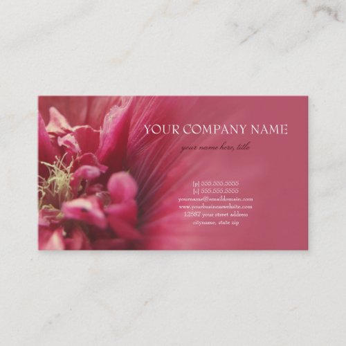 Passion Red Flower Business Card
