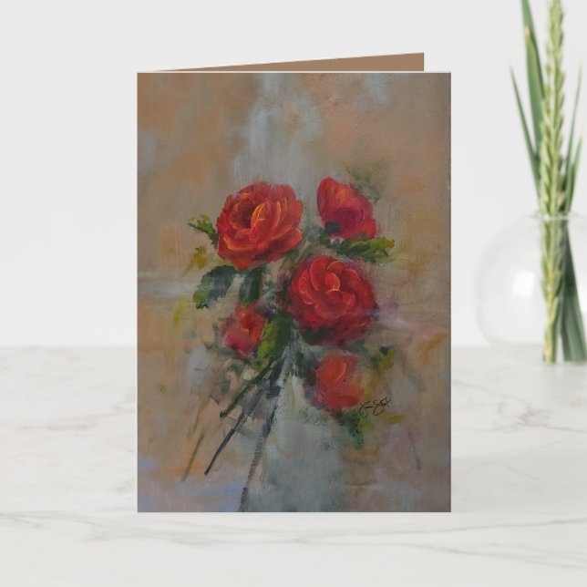 Passion Red Letterpress Thank You Card (Front)