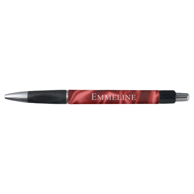 Passion Red Romantic Faux Satin  Pen (Front)