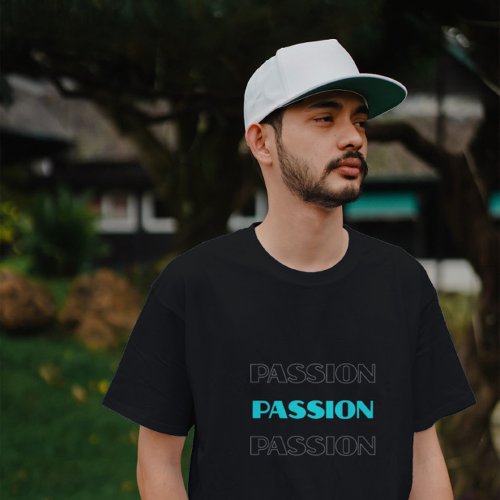 Passion repeated word t_shirt design 