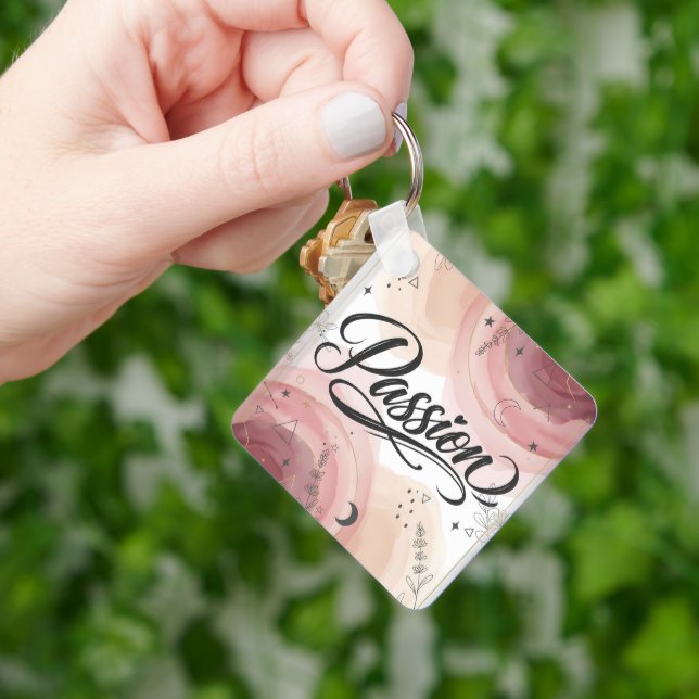 Passion Script | Elegant Minimalist Typography Keychain (Hand)