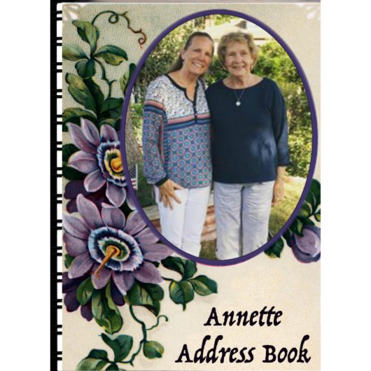 Passion Vine Floral Telephone Address Book (Front)