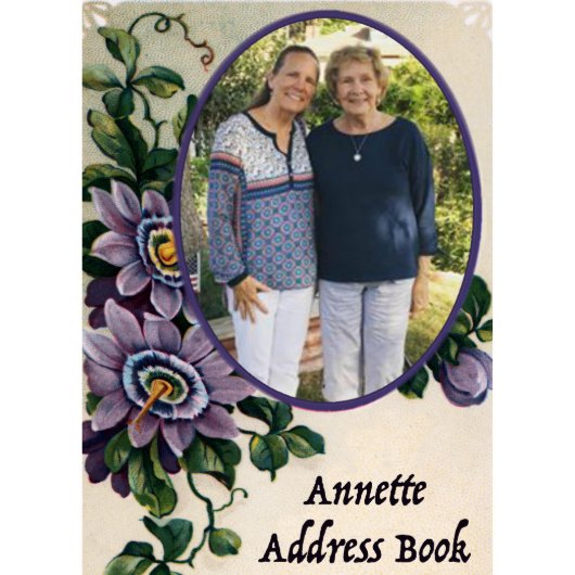 Passion Vine Floral Telephone Address Book (Front)