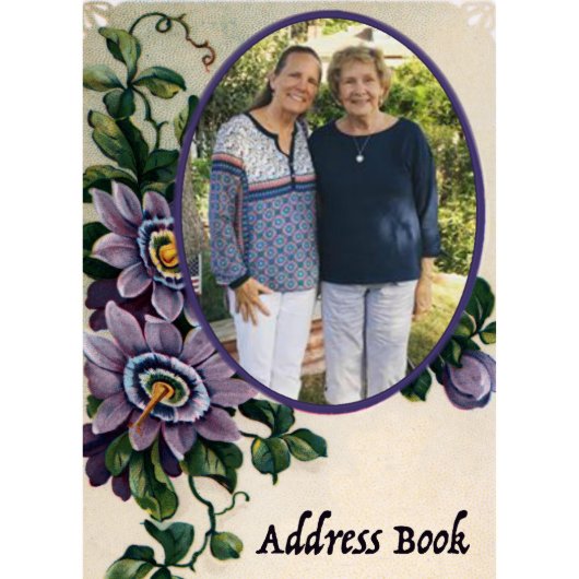 Passion Vine Floral Telephone Address Book (Front)