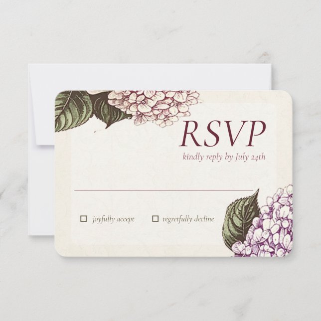 PASSION | Wedding RSVP Response Card (Front)