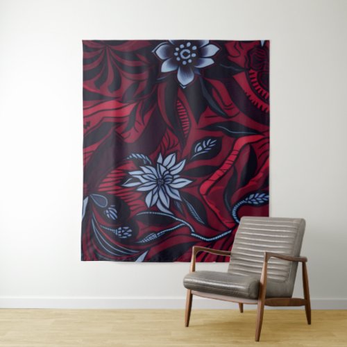 Passionate Blooms Wallpaper Tapestry