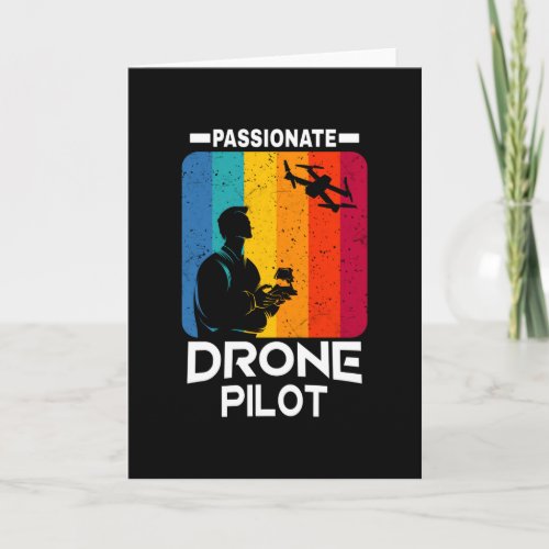 Passionate Drone Pilot vintage retro Drones Flyer Card
