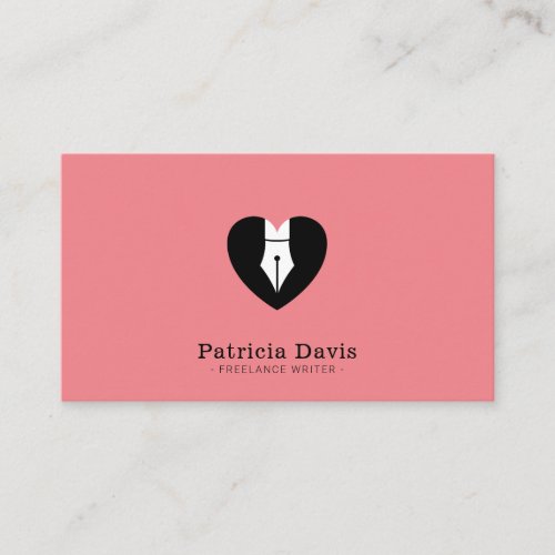 Passionate freelance writer author novelist business card