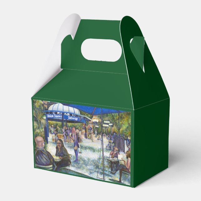 Passionate People Playing in the Park, NYC Favor Boxes (Back Side)