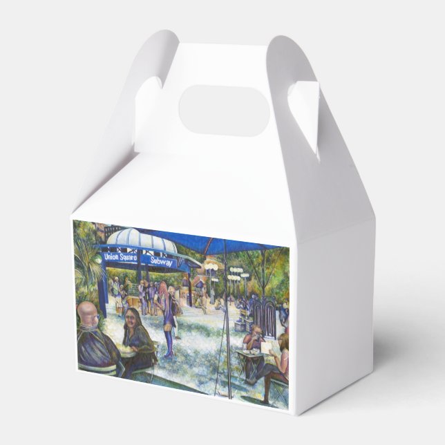 Passionate People Playing in the Park, NYC Favor Boxes (Back Side)