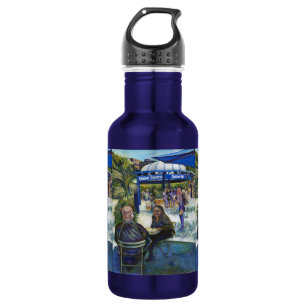 Passionate People Playing in the Park, NYC Stainless Steel Water Bottle