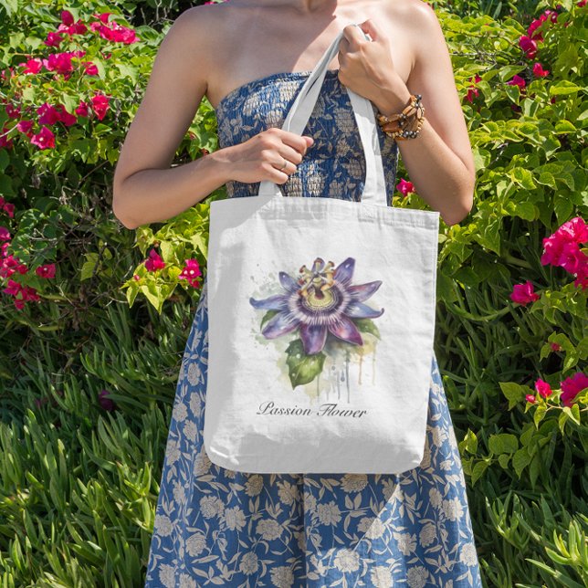  Passionate Purple Passion Flower Tote Bag (Creator Uploaded)