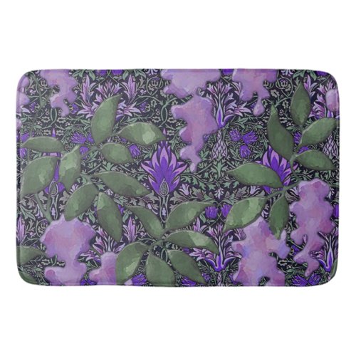 Passionate Purple Wisteria Jungle Bathroom Mat