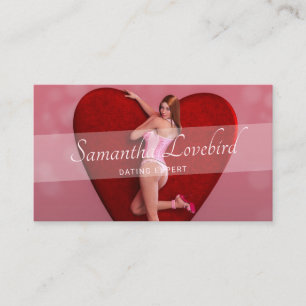 Passionate Valentine’s Day Girl in a Corset Business Card