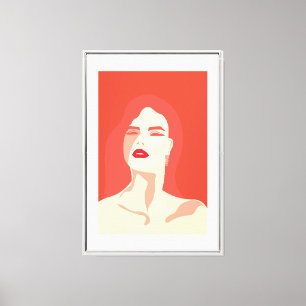 Passionate Woman in Red Canvas Print