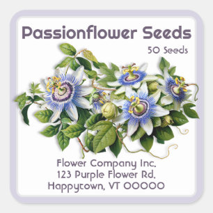 Passionflower Product Seed Saver Custom Labels
