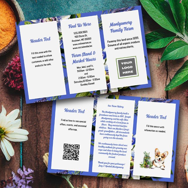 Passionflowers Business Double-sided Brochure Flyer (Creator Uploaded)