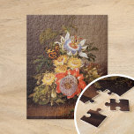 Passionflowers | Ferdinand Bauer Jigsaw Puzzle<br><div class="desc">Passionflowers (1812) by Austrian artist Ferdinand Bauer. Original artwork is oil on wood panel. This fine art painting depicts a still life of colorful flowers and a butterfly. 

Use the design tools to add custom text or personalize the image.</div>