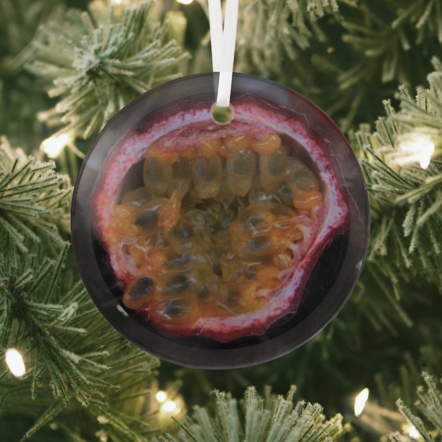 Passionfruit at a Provencal market  Glass Ornament (Insitu)