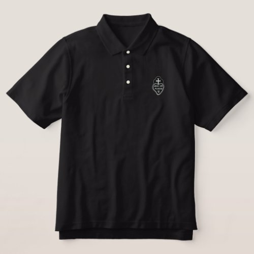 Passionists symbol _ crest embroidered polo shirt