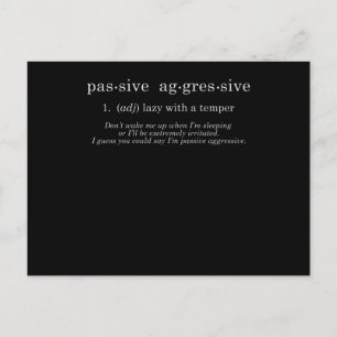 Passive Aggressive Postcard