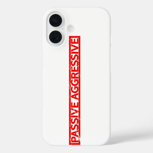 Passive Aggressive Stamp Case-Mate iPhone Case (Back)