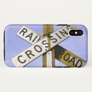 Passive Railroad Crossing Crossbuck Sign iPhone X Case