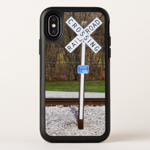 Passive Railroad Crossing _ Inverted Crossbuck OtterBox Symmetry iPhone X Case